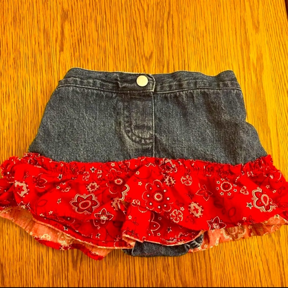 Baby girl denim country style skirt
